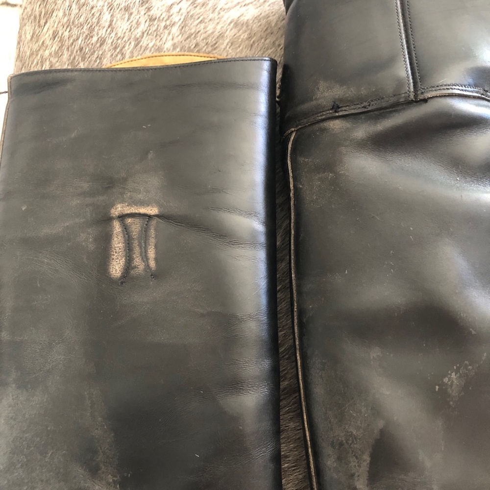 Equestrian black leather riding boots size 8 - Picture 10 of 11